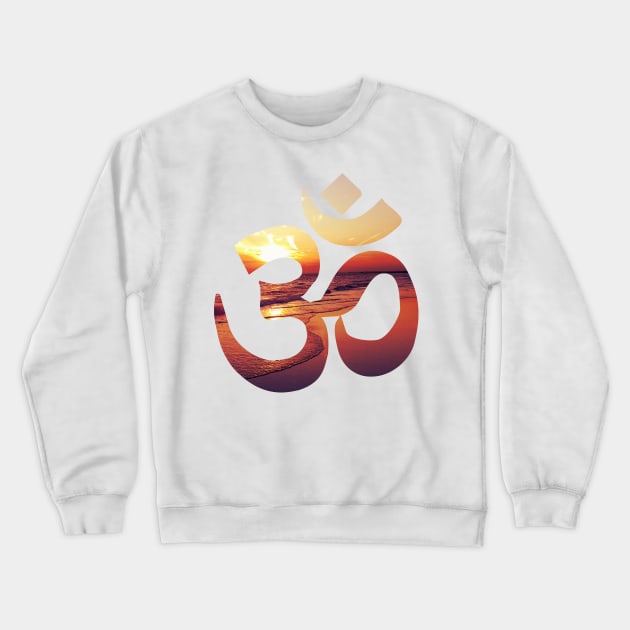 Sunset Om Crewneck Sweatshirt by JuliesDesigns